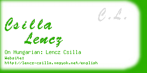 csilla lencz business card